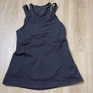 Lululemon black Sleeveless Mesh tank Top high neck strappy